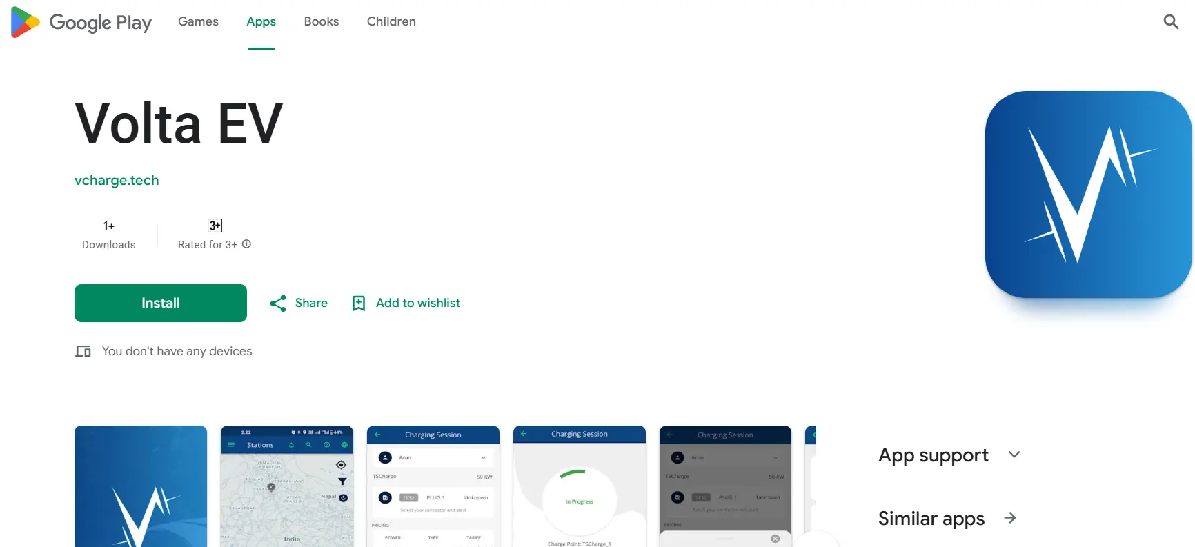 Volta Charging  EV App